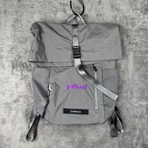 Timbuk2 Tuck Backpack Gray Minimalist Tech Roll Top Laptop YAHOO Messenger Bag